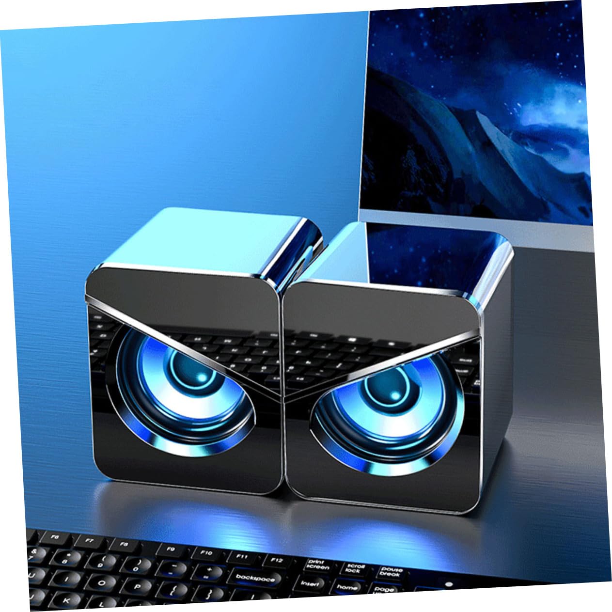 Altavoces para Ordenador de Escritorio Creativos Conexión USB Hogar Altavoz Externo para PC Altavoz para Computadora para Oficina