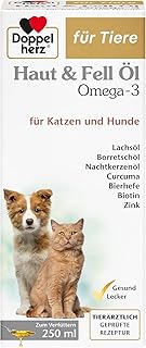 Doppelherz Haut und Fell Öl für Katzen und Hunde – Mit essentiellen Omega- 3 und Omega-6 Fettsäuren – 250ml product image