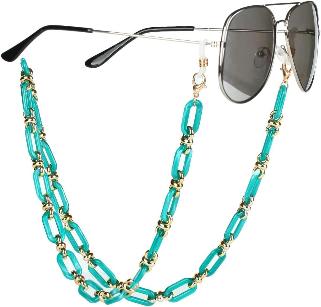 SOREZE Acrylic Button Chain Eyeglass Glasses Chain Women Anti-lost Mask Hanging Sunglasses Lanyards Hold Cord Strap Rope Necklace