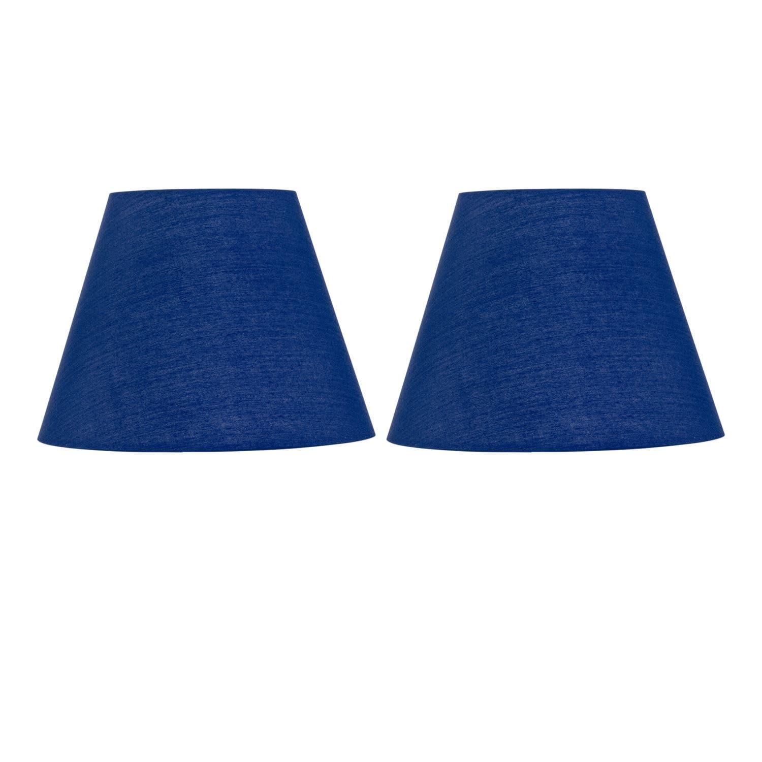 Firstchoicelighting Blue Set Of 2 Navy Fabric Table Lamp Shades, Lampshade For Table Lamp Or Bedside Light, Diameter 20Cm