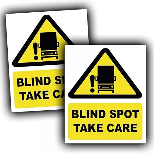 Image of 2-Pack - Blind Spot Take Care Vinyl Bumper Stickers - 110mm x 90mm