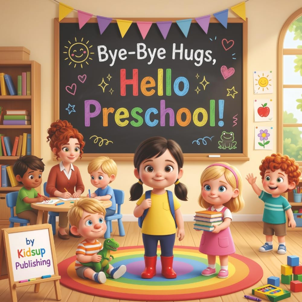 Bye-Bye Hugs, Hello Preschool: A Gentle First Day Story for Toddlers to Ease Worries and Build Confidence