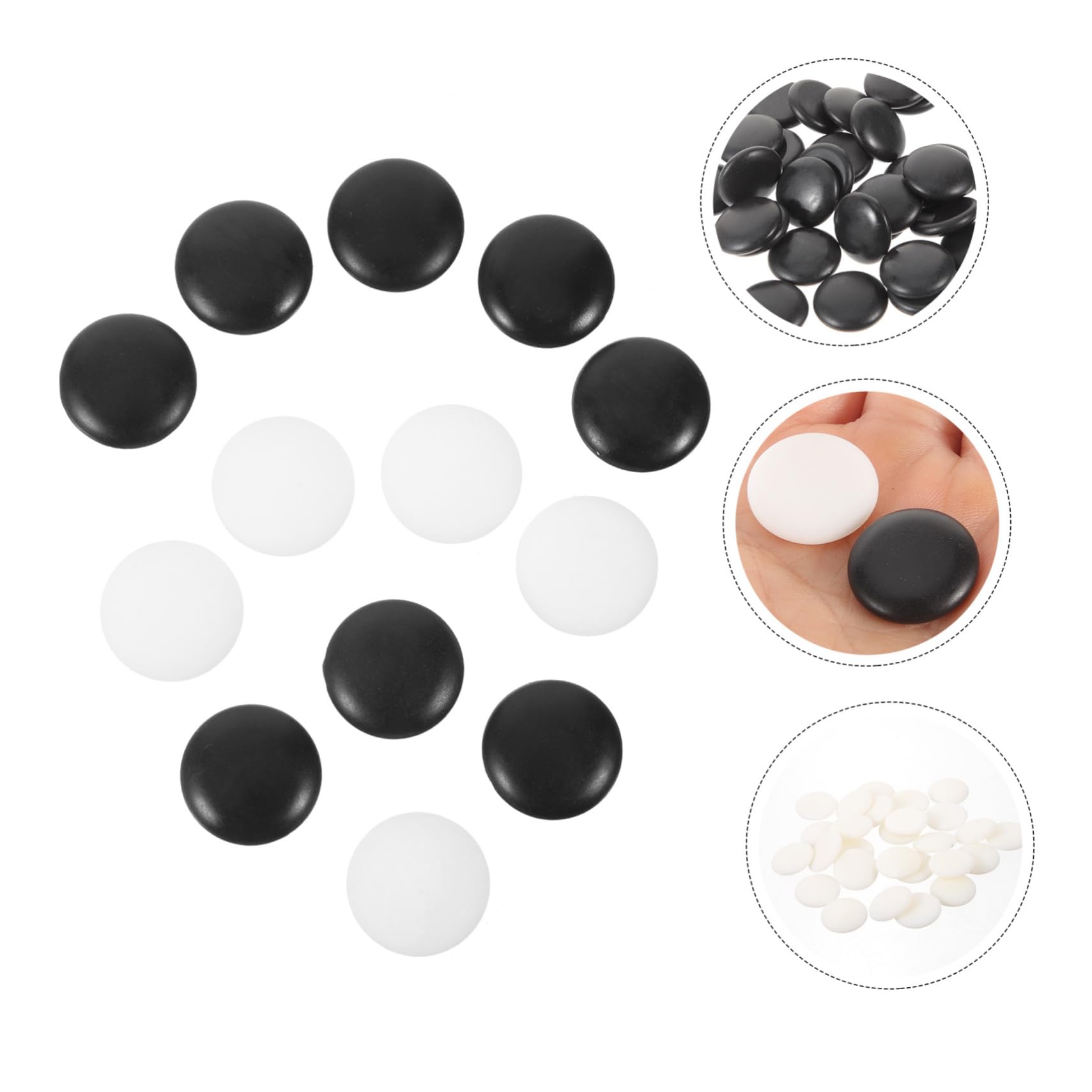 Yardwe 360 Pièces Petites Pièces D'Échecs Go en Résine Lisse Accessoires Artisanaux Résistants Aux Bris pour Jeux De Société Traditionnels Et Réunions Familiales