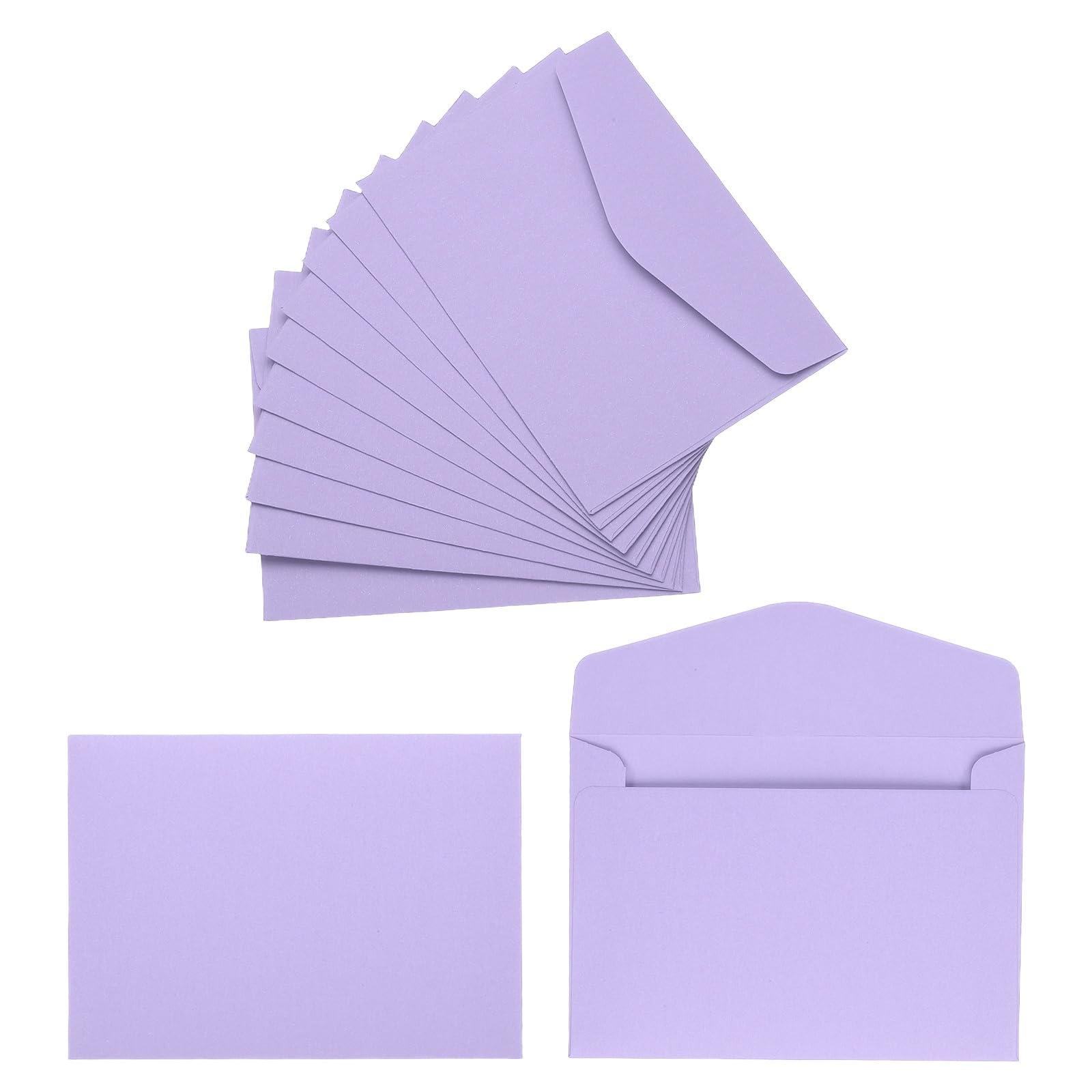 PATIKIL 120Pcs Gift Cards Envelopes, 110GSM Paper Colored Mini Envelopes Small Card Holder for Business Mailing Invitations Greeting Weddings Party, Light Purple, 4.5 x 3.2 Inches
