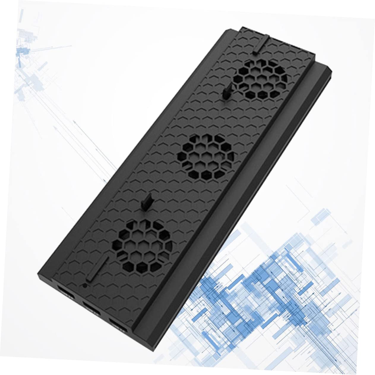 Veemoon Supporto Verticale Per Console Di Gioco Con Ventola Di Raffreddamento e Hub Usb Triplo Compatibile Con One Nero Controllo Della Temperatura e Design Elegante Per Massima Efficienza