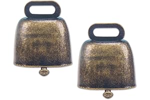2Pcs Antique Cattle Bells - Rustic Cow Horse Sheep Grazing Copper Bell...