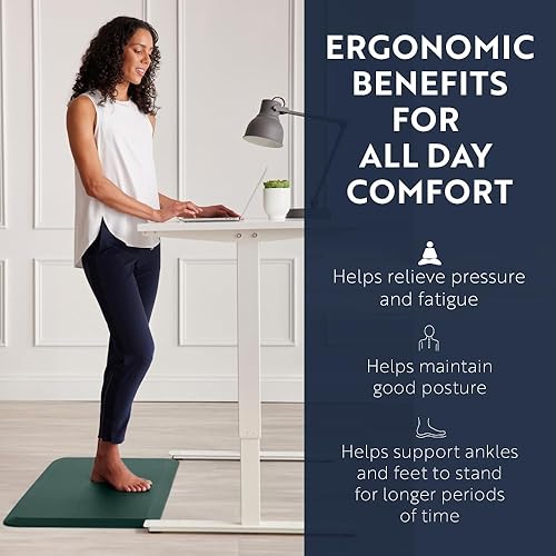 Miniatura 3 de Kangaroo - Alfombrilla de cocina antifatiga de 1,9 cm (34 pulgadas), sin ftalatos, no tóxica, ergonómicamente diseñada para el suelo, alfombras para