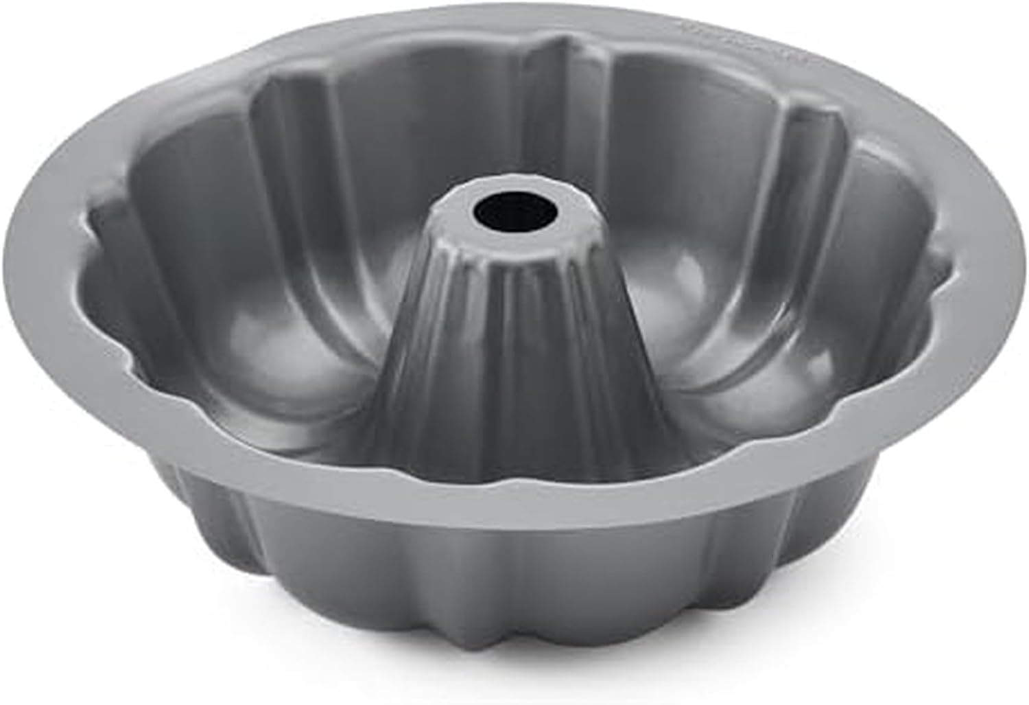 KitchenAid Nonstick Aluminized Steel Fluted Cake Pan, Dishwasher Safe, Contour Silver, 9 Inch