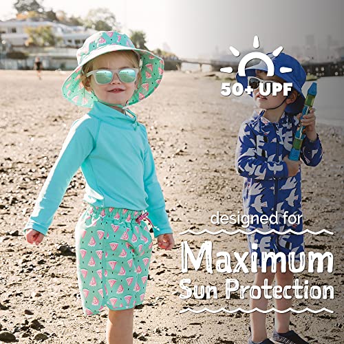 JAN & JUL Girl Swim Shorts for Baby and Toddle (2T, Watermelon)