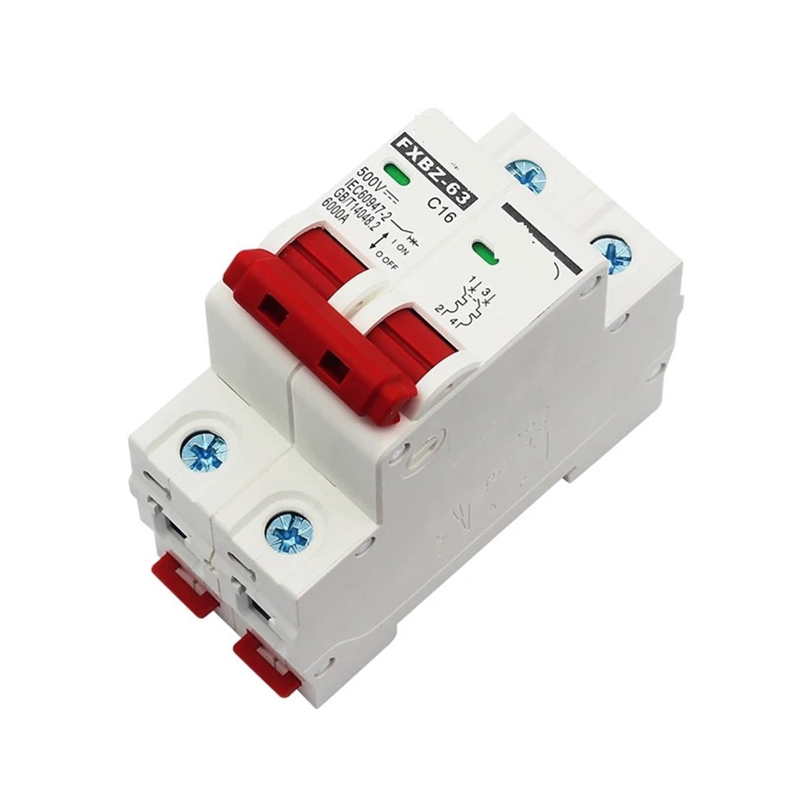 1 szt. Wyłącznik obwodu DC Montaż na szynie Din MCB 1P 2P 3P 4P Ochrona przed przeciążeniem przełącznik powietrza 6-63A (DC500V 2P, 40A)