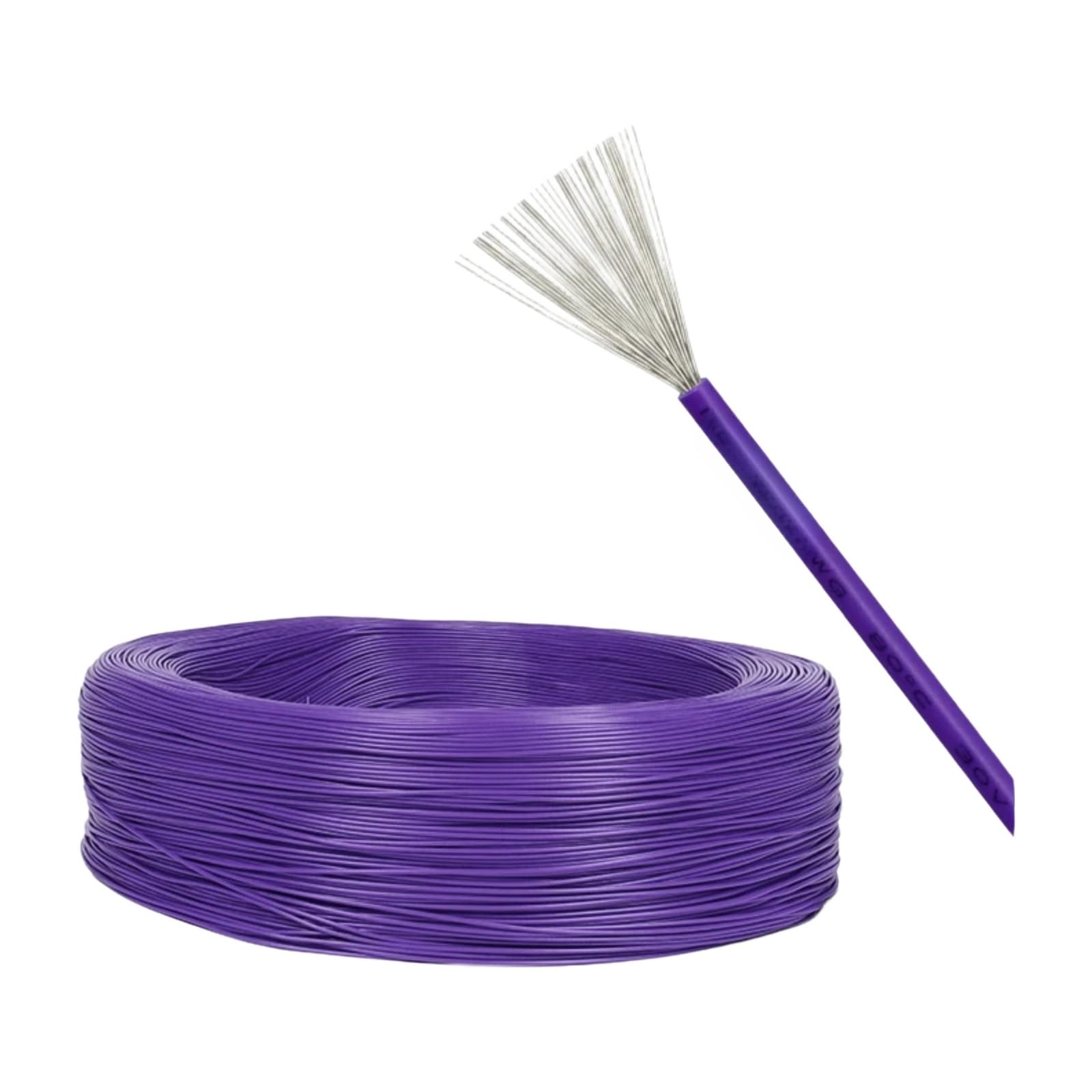 5M-100M 1571 cable electrónico 24 22 20 18 16 AWG flexible PVC(Purple; 5M; 24 AWG)