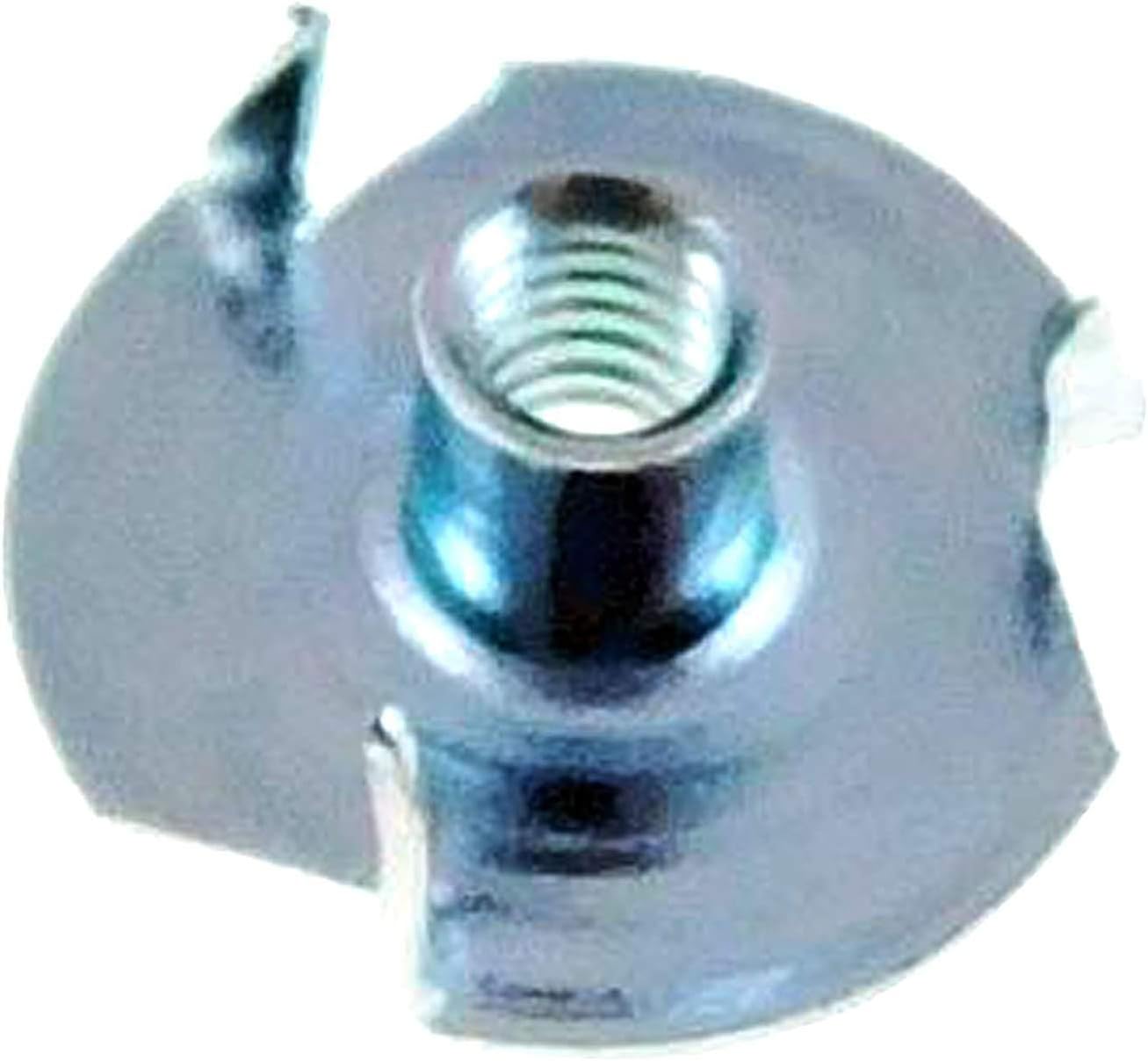 25 Pack T Nuts 8-32 3-Prong Zinc Plated Steel T-Nuts - 3 Pronged Tee T-Nut Blind Nuts/T-Nuts - 8-32 T Nut 8-32 Tee Nuts (25)