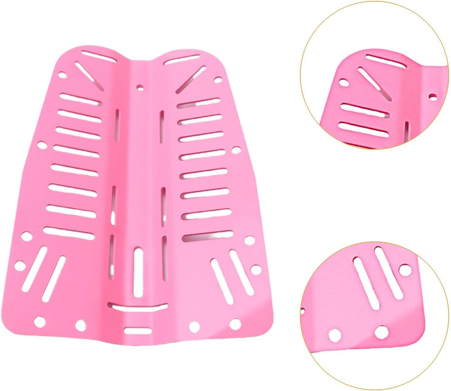 Scuba Diving Backplate Lightweight Carbon Fiber Stainless Steel Tank Support Tech Gear, Pink