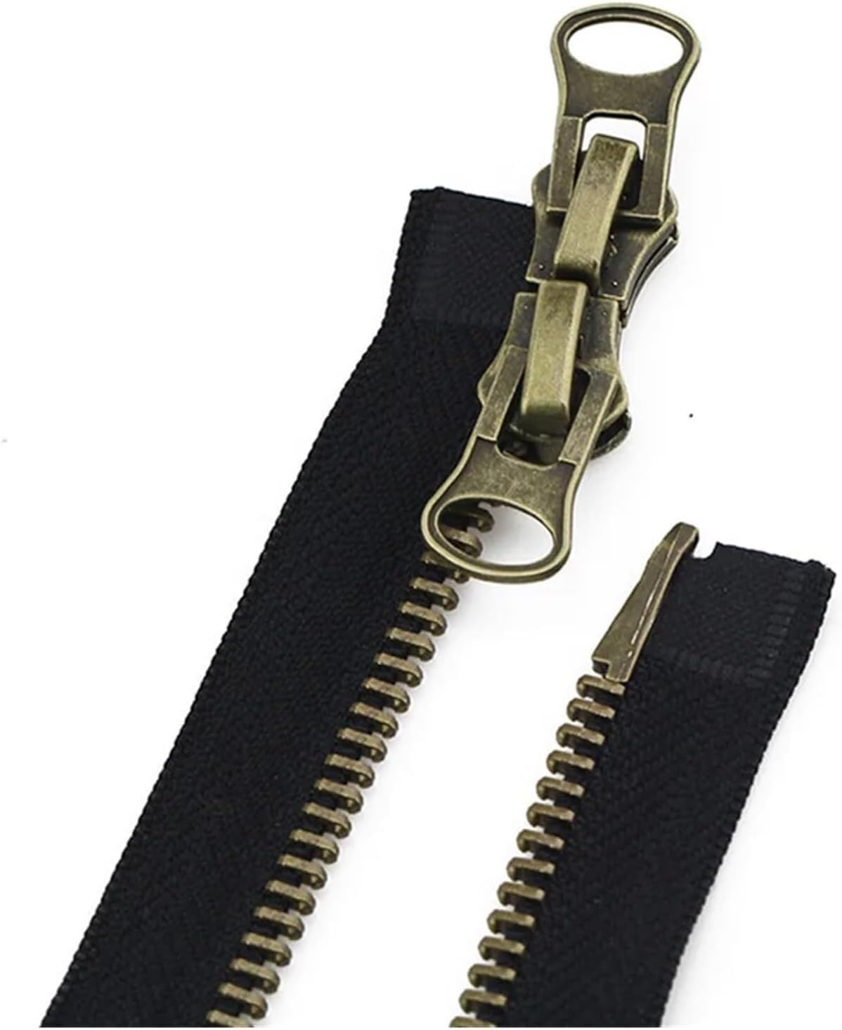 Cremalleras, 1 pieza Accesorios for prendas de vestir Cremallera metálica larga Doble deslizador Costura abierta(Color-02,90cm)