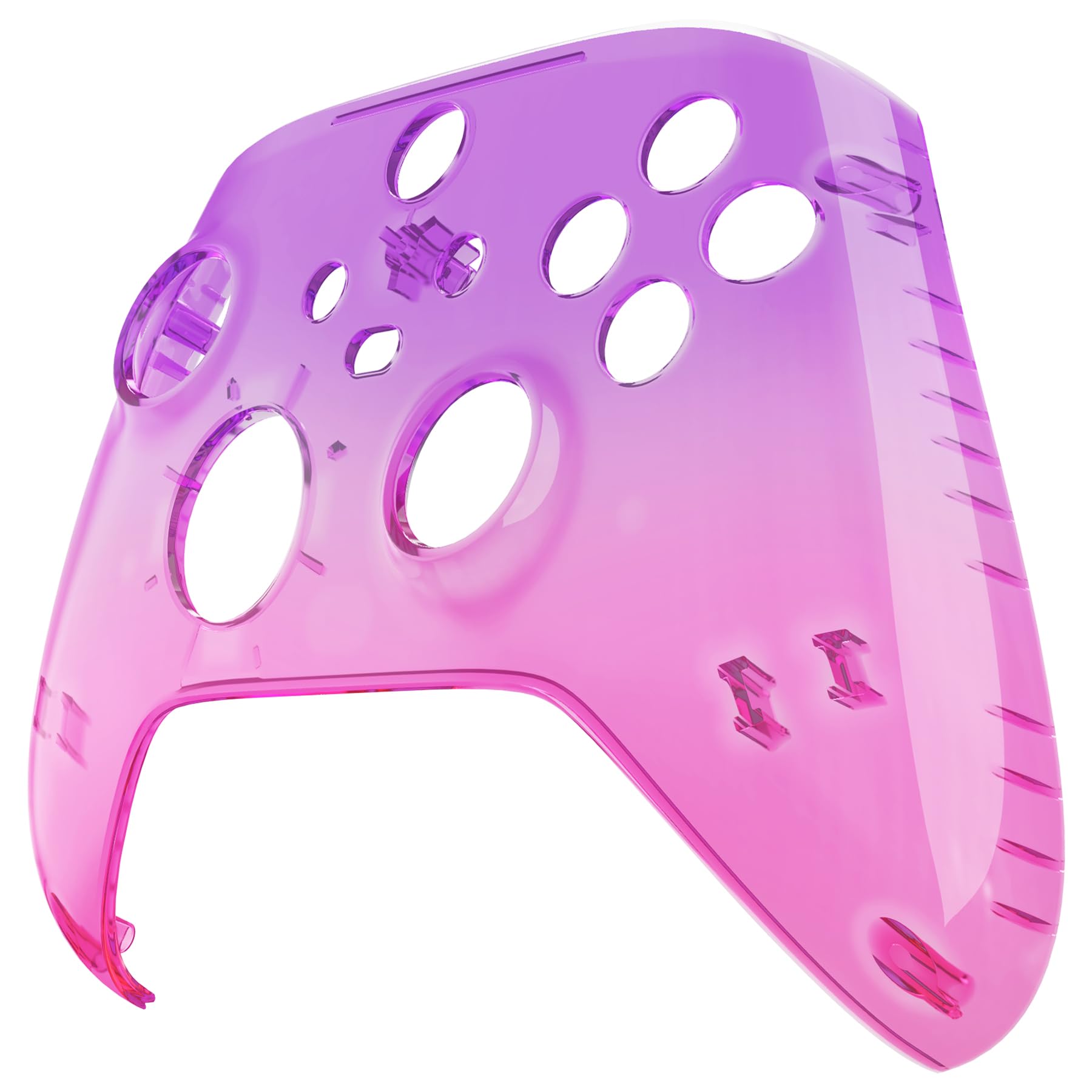 eXtremeRate Cover Ricambio per Xbox Series X S Joystick,Custodia Scocca Frontale Case DIY per Xbox Series X S Controller Model 1914-Sfumato Viola Rosa