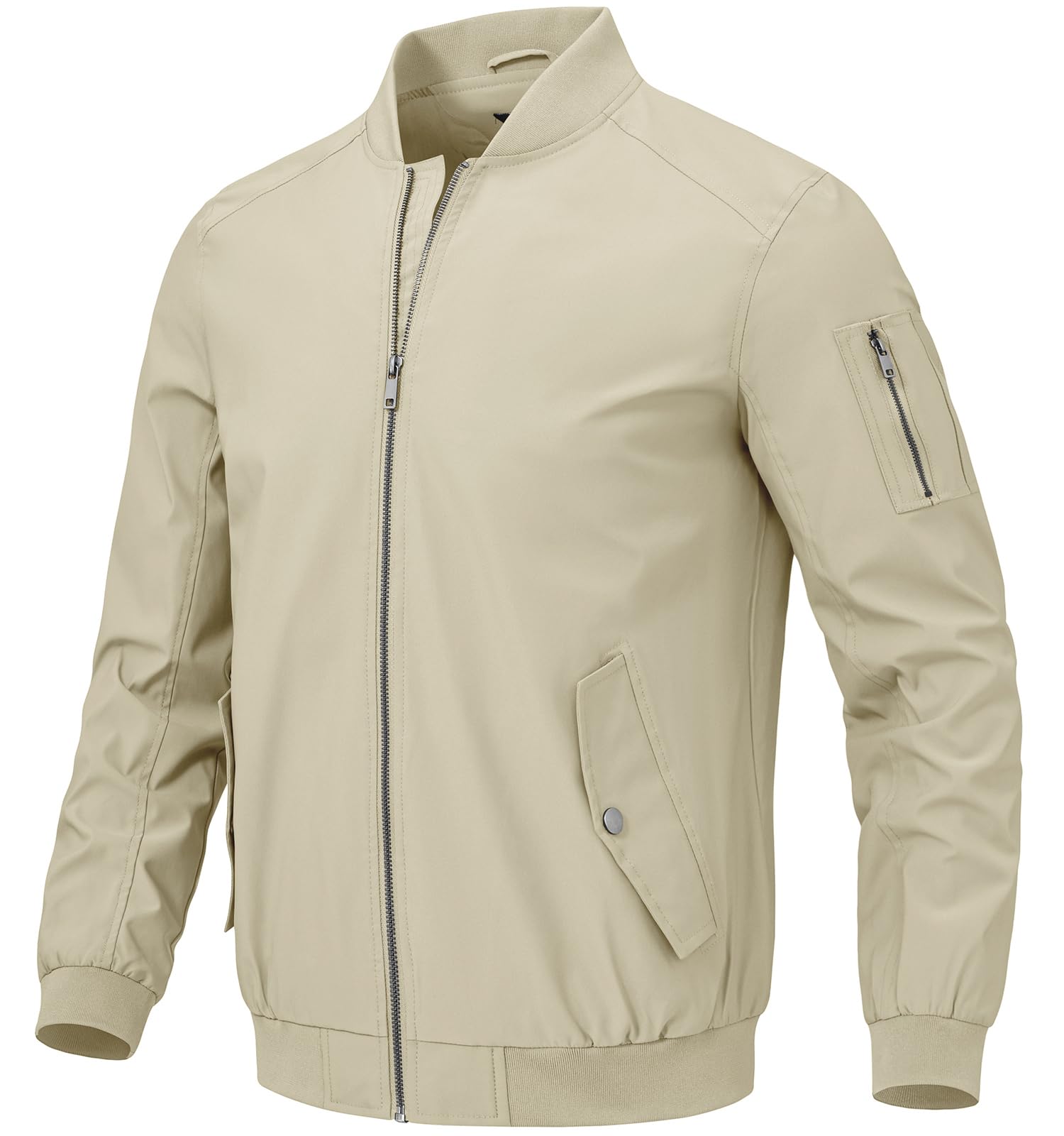 BGOWATU Men's Bomber Jacket Lightweight Windbreaker Jacket for Men Casual Fall Coat