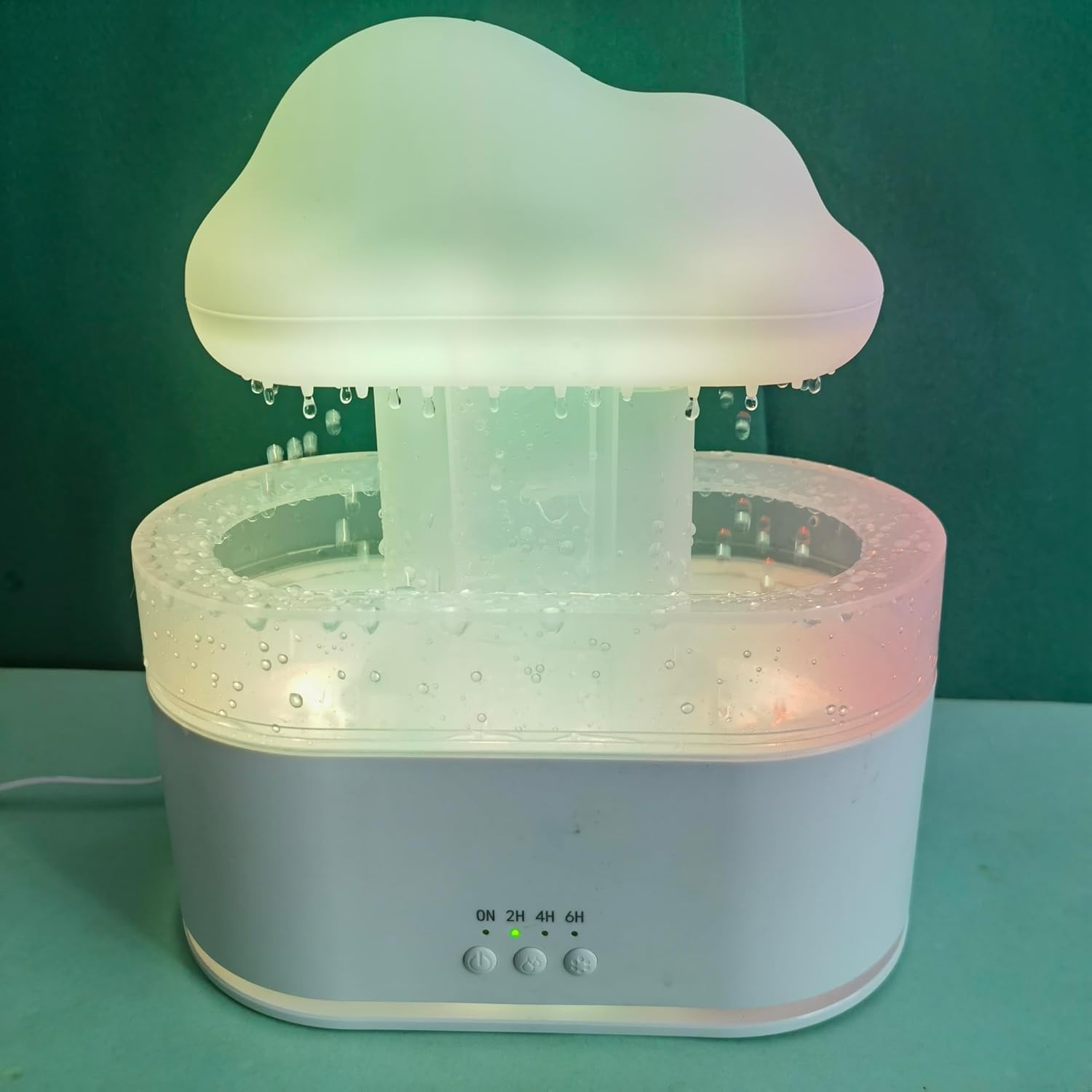 Raindrop Cloud Humidifier — 500ml Essential Oil Diffuser for Home,Mushroom Diffusers Rain Humidifier with 7 Colors Led Lamp Aromatherapy Diffuser with Water Drip,for Sleep & Bedroom