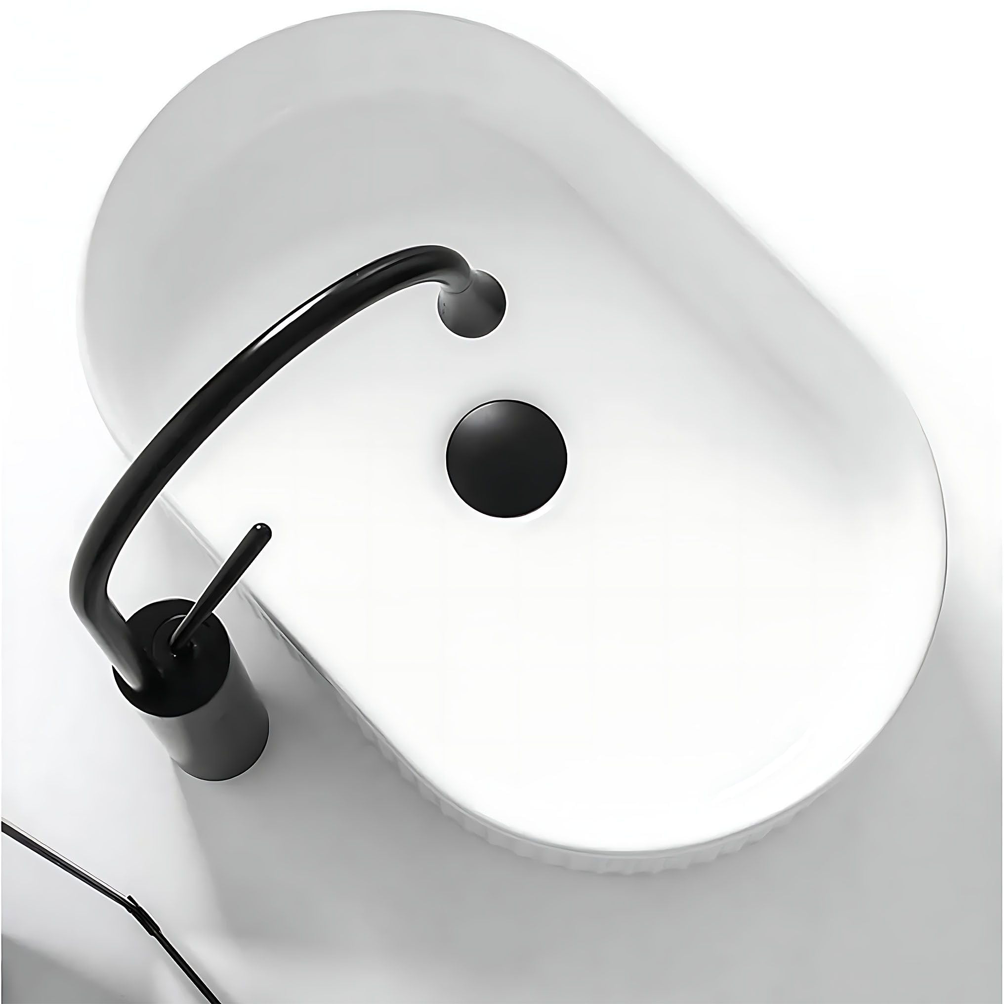 Lavabo Sobre Encimera Rea Vanda Blanco