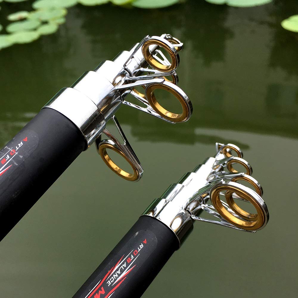 Cañas de Pescar en Mar Carbono Portable de la Pesca Rod telescópico Carpa Pesca Caza y