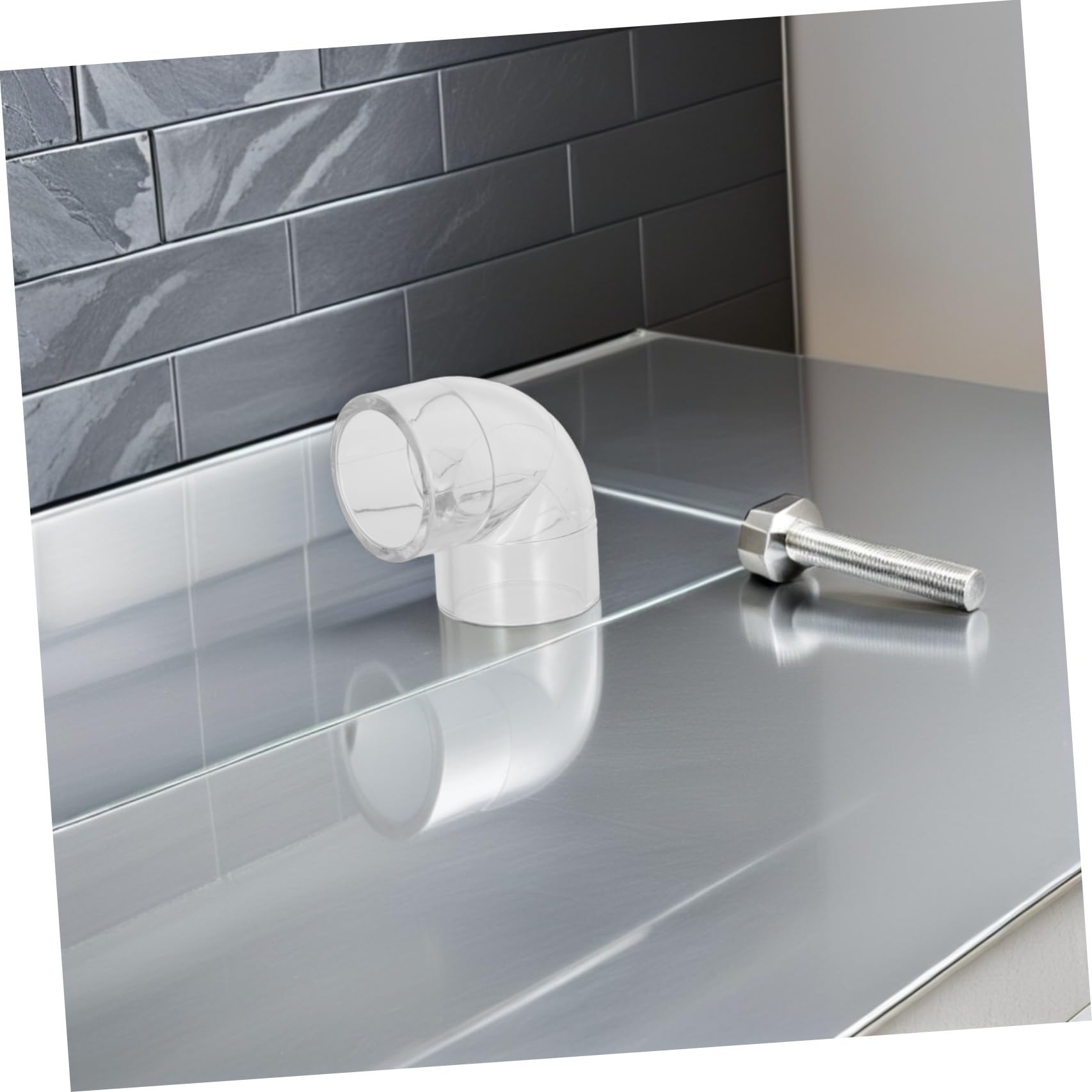 Healeved 4 Pezzi Raccordo Gomito in Acrilico Trasparente Diametro Interno 32 Mm, Giunto a 90 Gradi Resistente a Prodotti Chimici per Tubi Acquari e Applicazioni Industriali