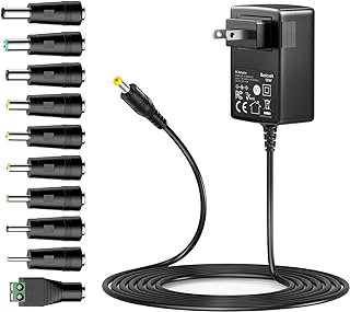 Basicvolt Universal Power Supply 9V 2A AC Adapter 100-240V AC to DC 9V 1.8A 1.5A 1A 0.8A 0.5A 450mA Power Adapter for LED Strip Light CCTV Camera Router Modem Toys DVD IR illuminator ADSL cats DVR HUB