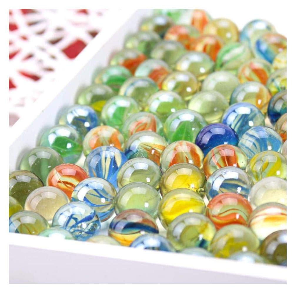 Bola de cristal de 14 mm, cuentas de vidrio especiales, canicas, cuentas para niños de siete colores-11mm 100 cápsulas