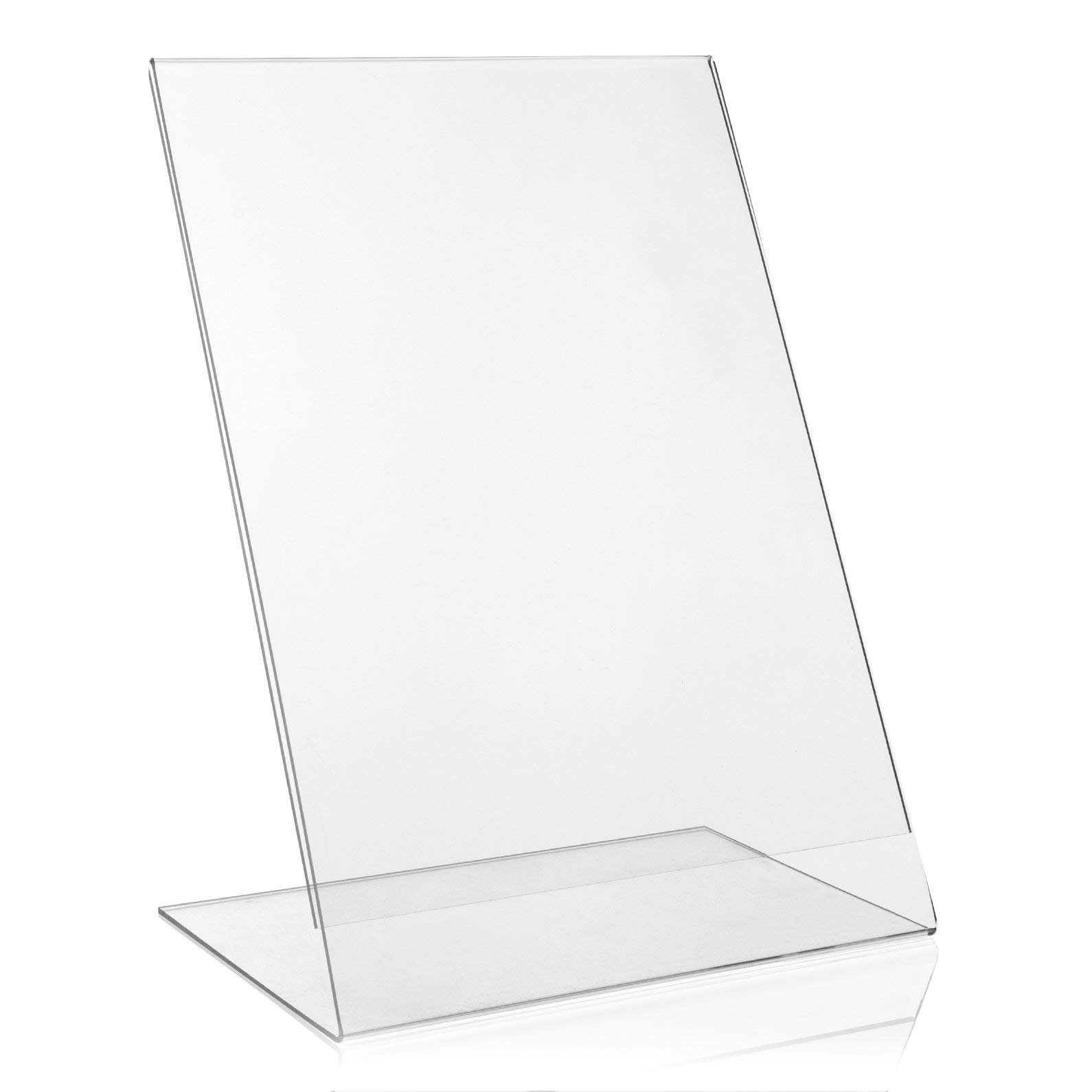 VITAdisplays Présentoir publicitaire DIN A3, support en L, présentoir en format vertical, présentoir de table en PLEXIGLAS original