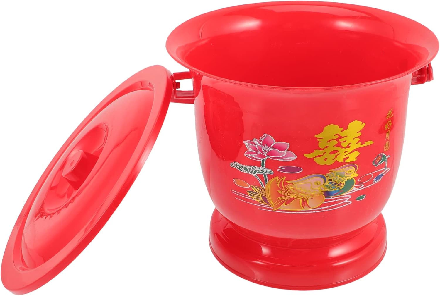 LIFKOME Urinarios De Plástico Orinal De Cámara Unisex Inodoro Portátil Con Tapas Orinal Rojo Orinales Cubos Escupidera Jarra De Orina Para Adultos Embarazadas Niños Niños