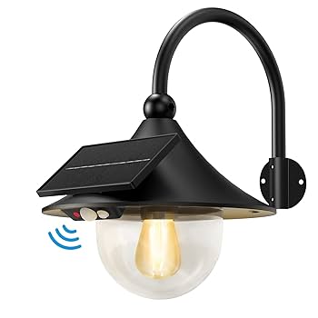 Auzev Solar Lantern Lights Outdoor Retro Solar Barn Light