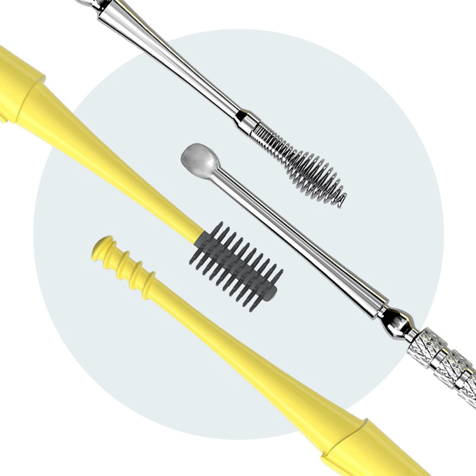 Produits d'élimination du cérumen Cuillère de Cure-Oreille en Spirale en Acier Inoxydable à Double extrémité Nettoyant pour Le Retrait du cé