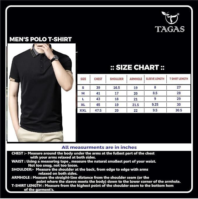 Image of TAGAS Mens Polo T-Shirt || Men's Color Block Polo Tshirt | Short Sleeve Casual Pullover with Collar |Casual Wear for Men | Mens Regular FIT T-Shirts