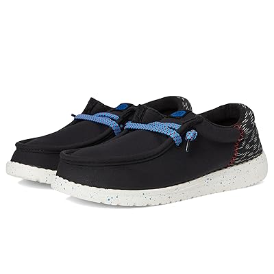 Hey Dude Kids Wally Funk Jersey Jacquard (Little Kid/Big Kid) Boys Shoes Black/Multi
