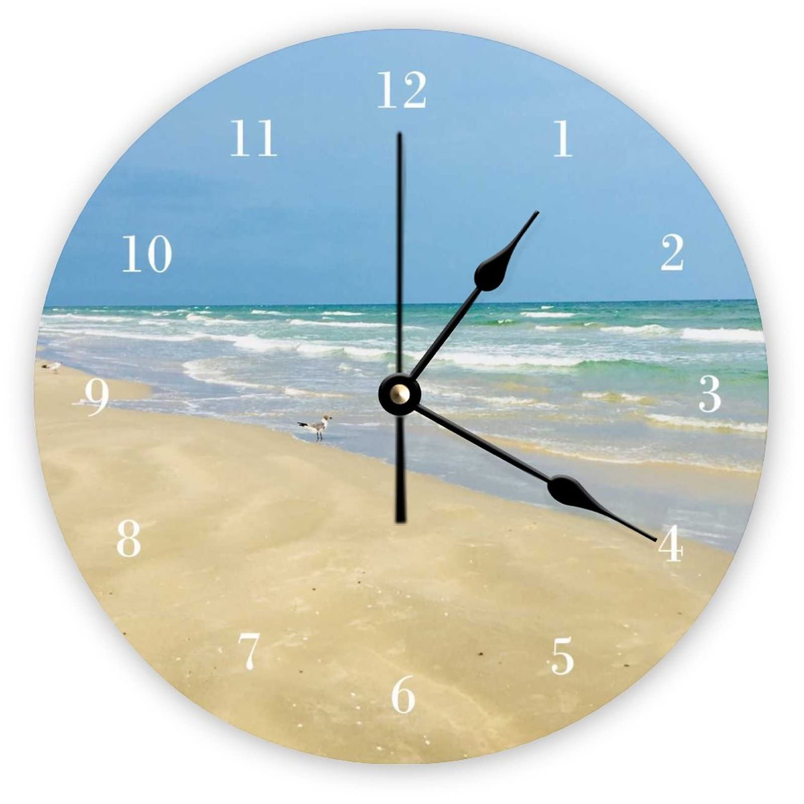 Horloge murale décorative silencieuse en bois 38 cm pour chambre