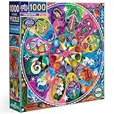 eeBoo 1000 Piece Puzzle - Horoscopes Jigsaw Puzzle for Adults, Square 23" x 23" Made with Recycled Board & Vegetable-Based Ink