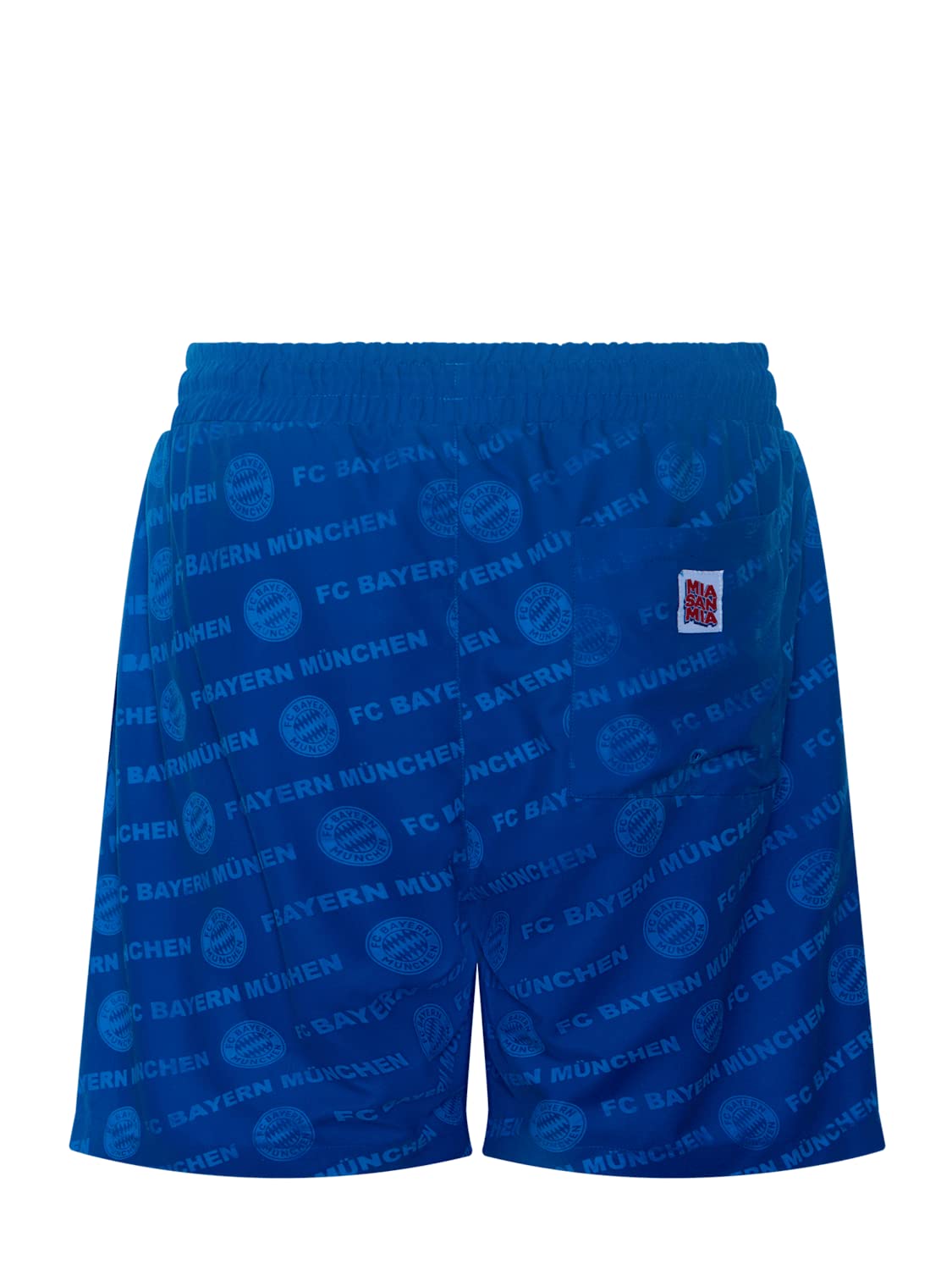 FC Bayern München Kinder Badeshort BLAU - Reactive Mia san Mia - Badehose wechselt Muster bei Nässe