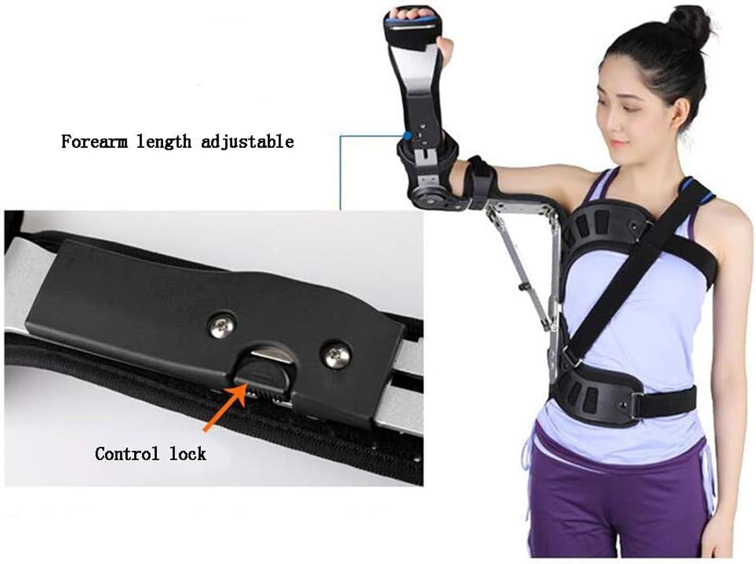 Shoulder Abduction Orthosis - Adjustable Shoulder Joint Fixed Support Shoulder Dislocation Fixed Protective Gear,Right
