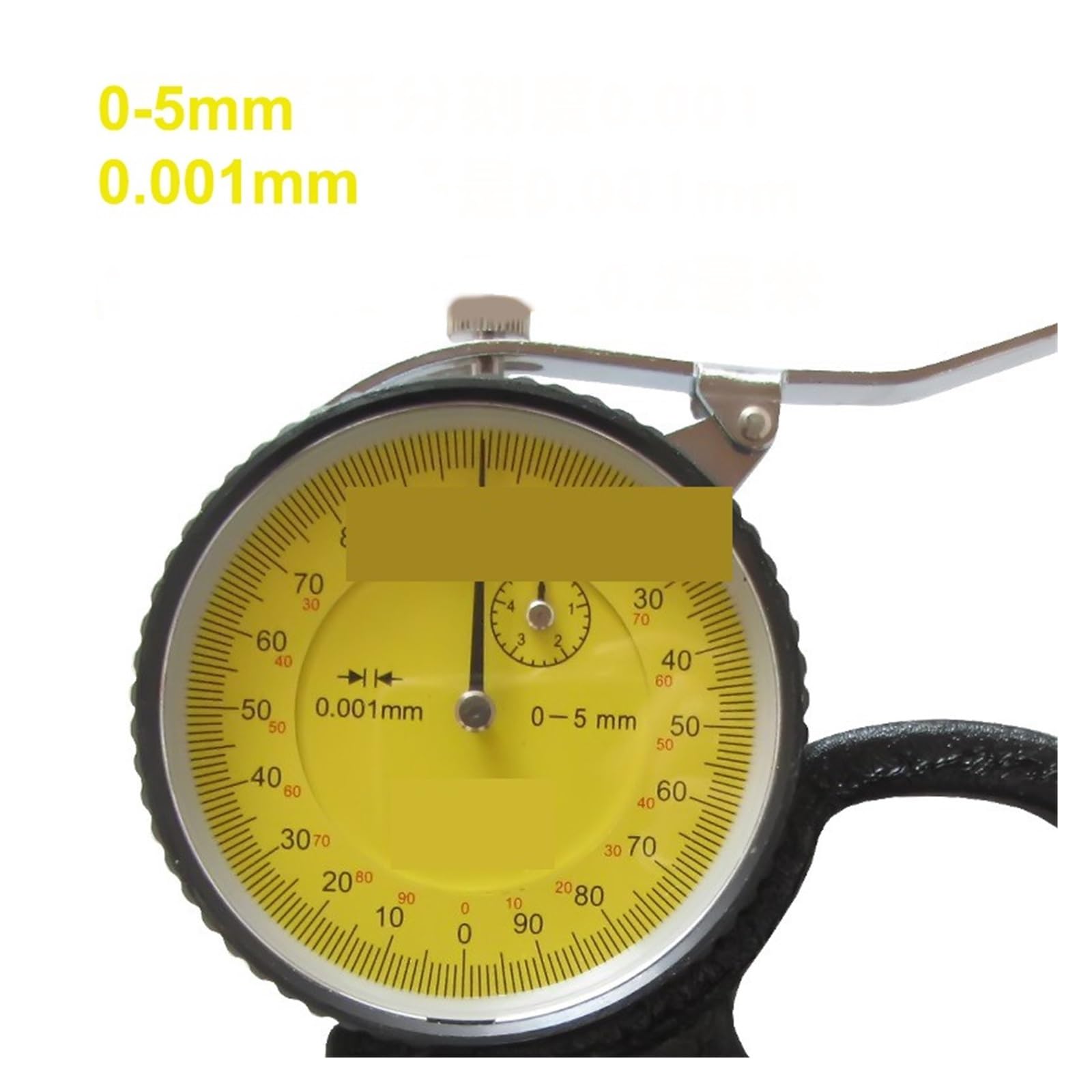 Medidor De Espesor Esfera 0-5mm Y 0.001mm, 10mm X 30mm,01mm, Micras, Herramienta Medición Ancho(10mm x 0.01mm)