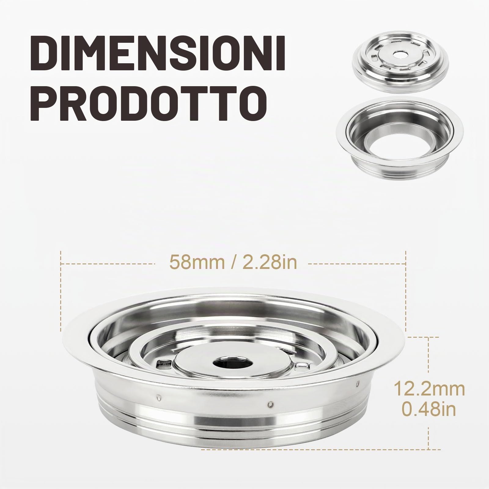 Adattatore riutilizzabile per capsule di caffè da 80 ml, adatto per Nespresso Vertuo
