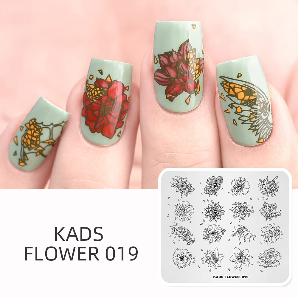 Alexnailart Nail Plate Stamp Plate Flower Multi-Pattern Stamping Template Print Image Manicure Printing Tool - Image 4