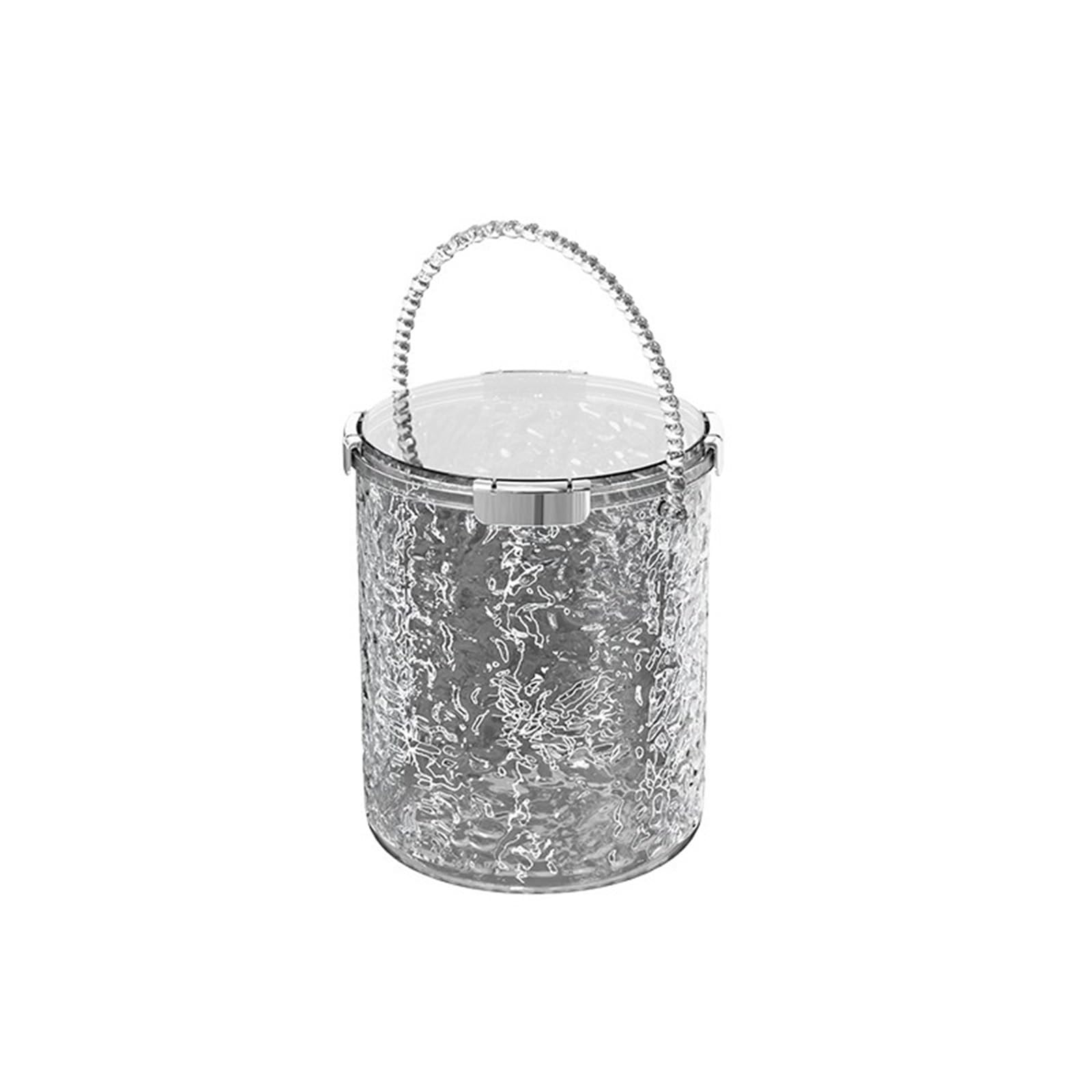 Lijiaxiuyc-101 ice bucket Ice Bucket With Lid And Handle Ideal For Cocktail Bar, Parties, Chilling Wine, Champagne champagne bucket(Gris,Small)