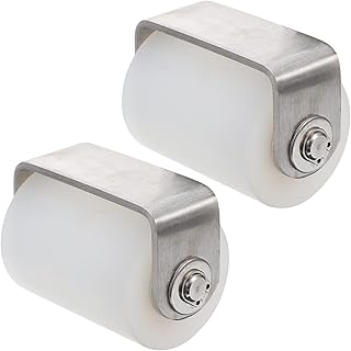 VILLFUL Sliding Door Guide 2pcs Guide Roller Sturdy Hard Nylon Slide Gate Rolling Gate Guiding Wheel with Bracket Nylon Garage Door Rollers