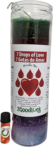 Miniatura 3 de Kit Vela Vestida 7 Gotas de Amor - Veladora Preparada 7 Gotas De Amor