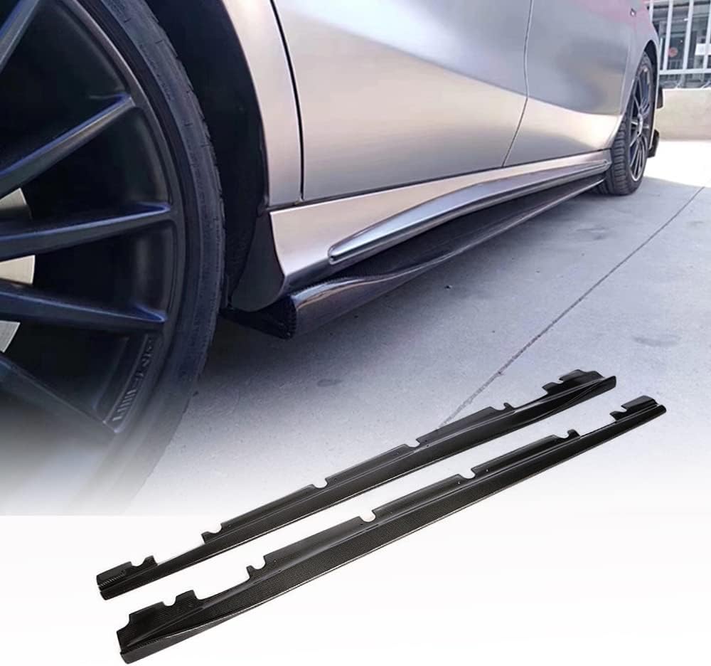 Carbon Fiber Side Skirts for Mercedes Benz A Class W176 A45 2013-2018 CLA Class W117 C117 CLA45 2013-2015 AMG Hatchback Pre-Facelift Car Side Skirt Extension Rocker Panel Factory Outlet