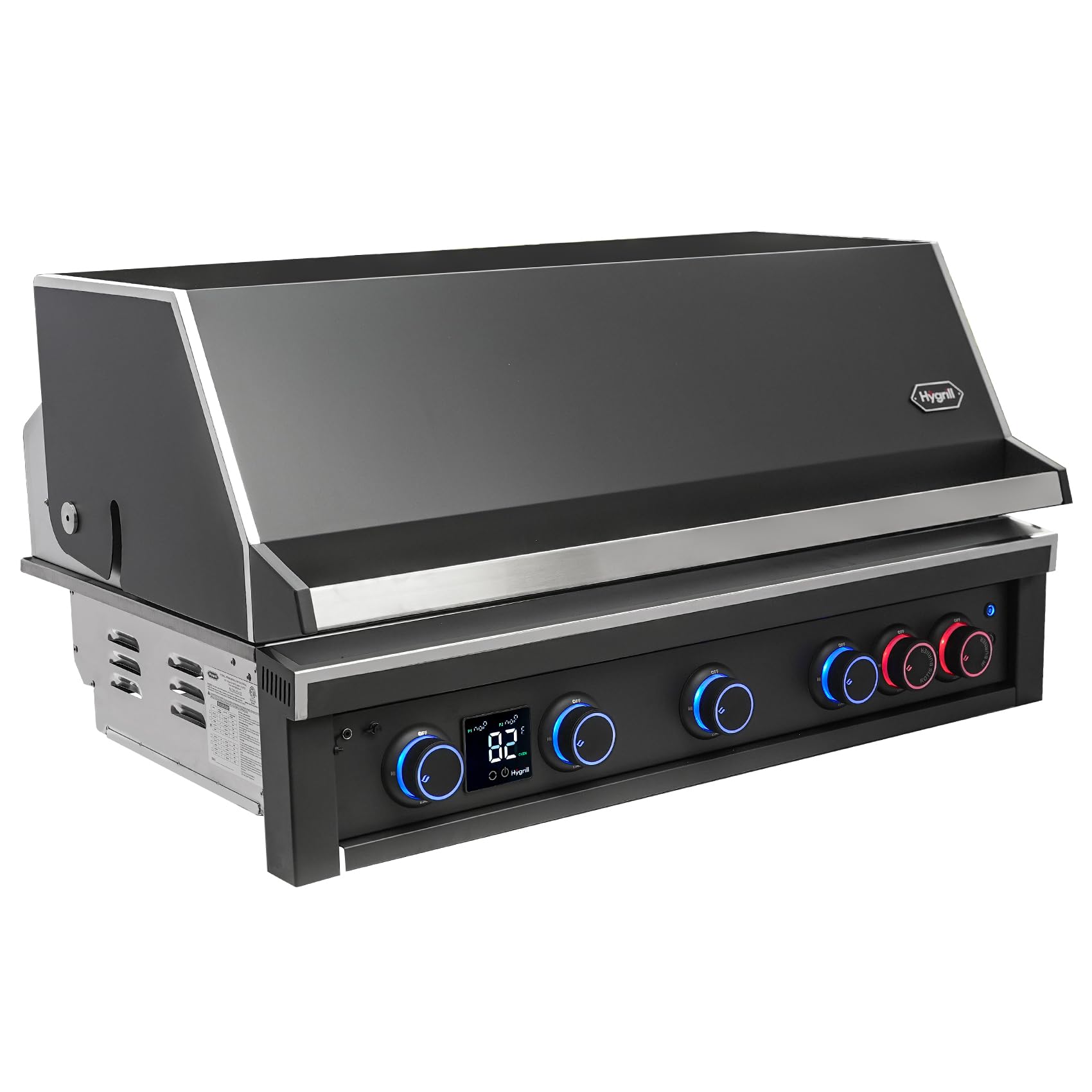 *** TRUCK /TRAILER PICK  UP ONLY*** Hygrill PRO Series 5-Burner Built-In Gas Grill for Outdoor Kitchen, Black
