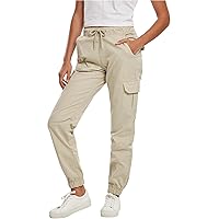 Urban Classics Ladies High Waist Cargo Jogging Pants Pantaloni