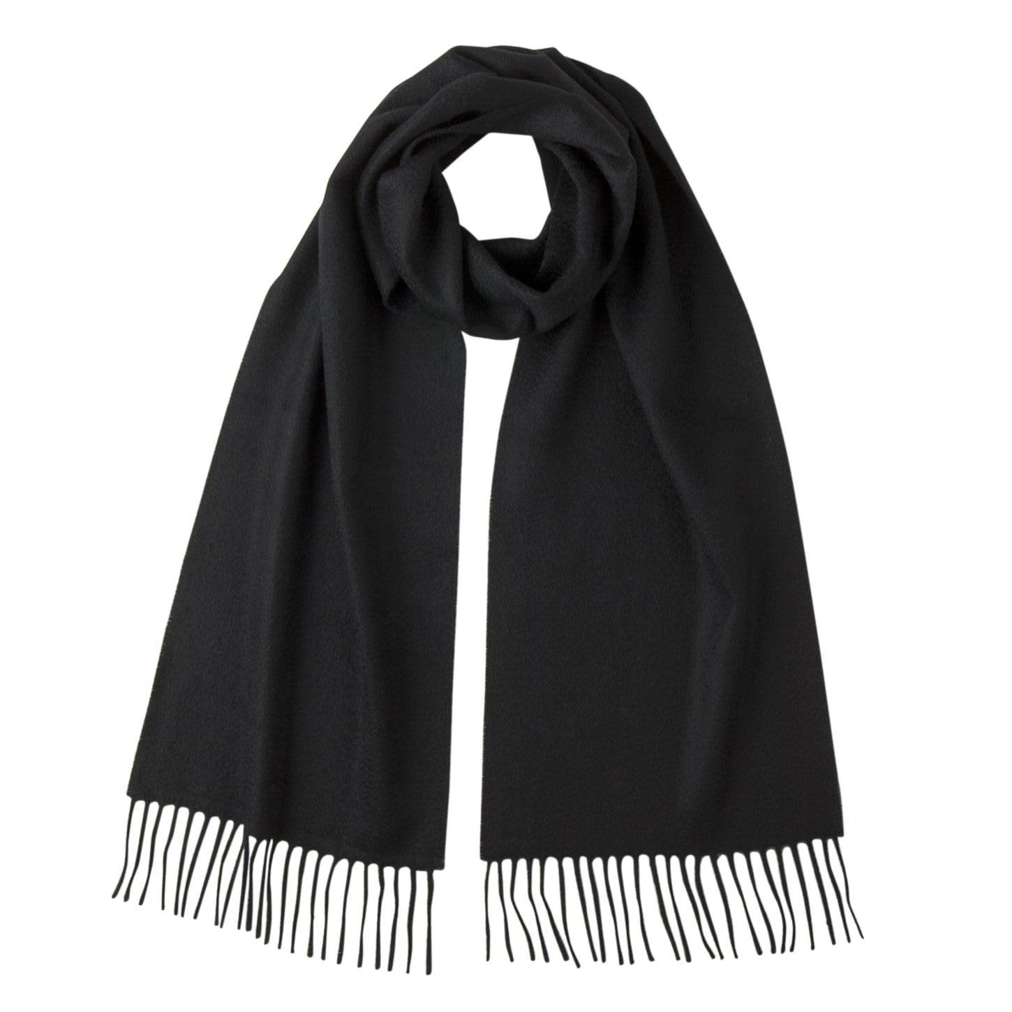 The Cashmere Choice Women's Black Pure Cashmere Scarf For Men And Warm For Winter Made In Scotland | Lomond