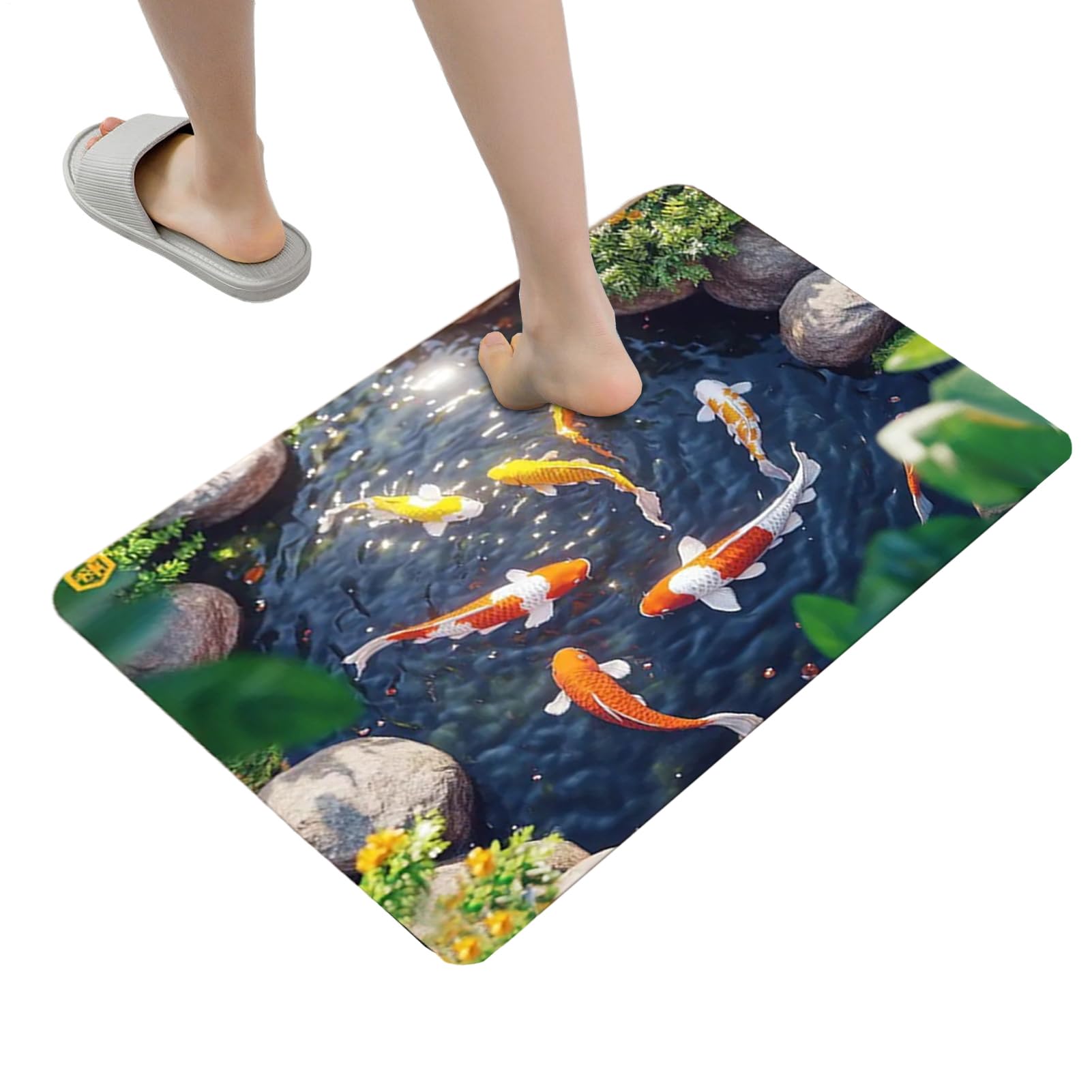 Tapis antidérapant 3D à effet illusion d'optique pour sécuriser et décorer le sol