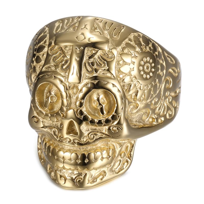 Bobijoo Jewelry Bague Chevaliere Homme Tete De Mort Biker Maya