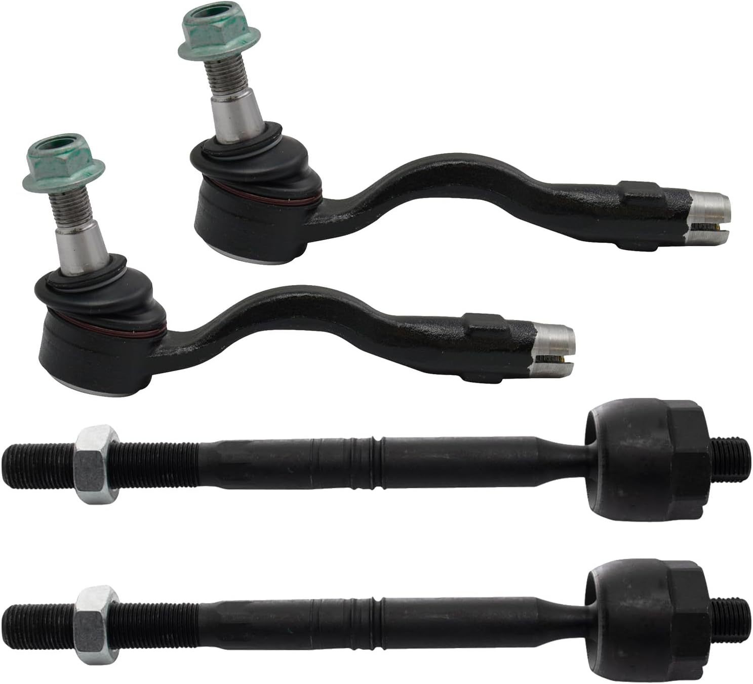 TRQ Front Tie Rod Set Compatible with 2011-2017 BMW X3 2015-2018 X4