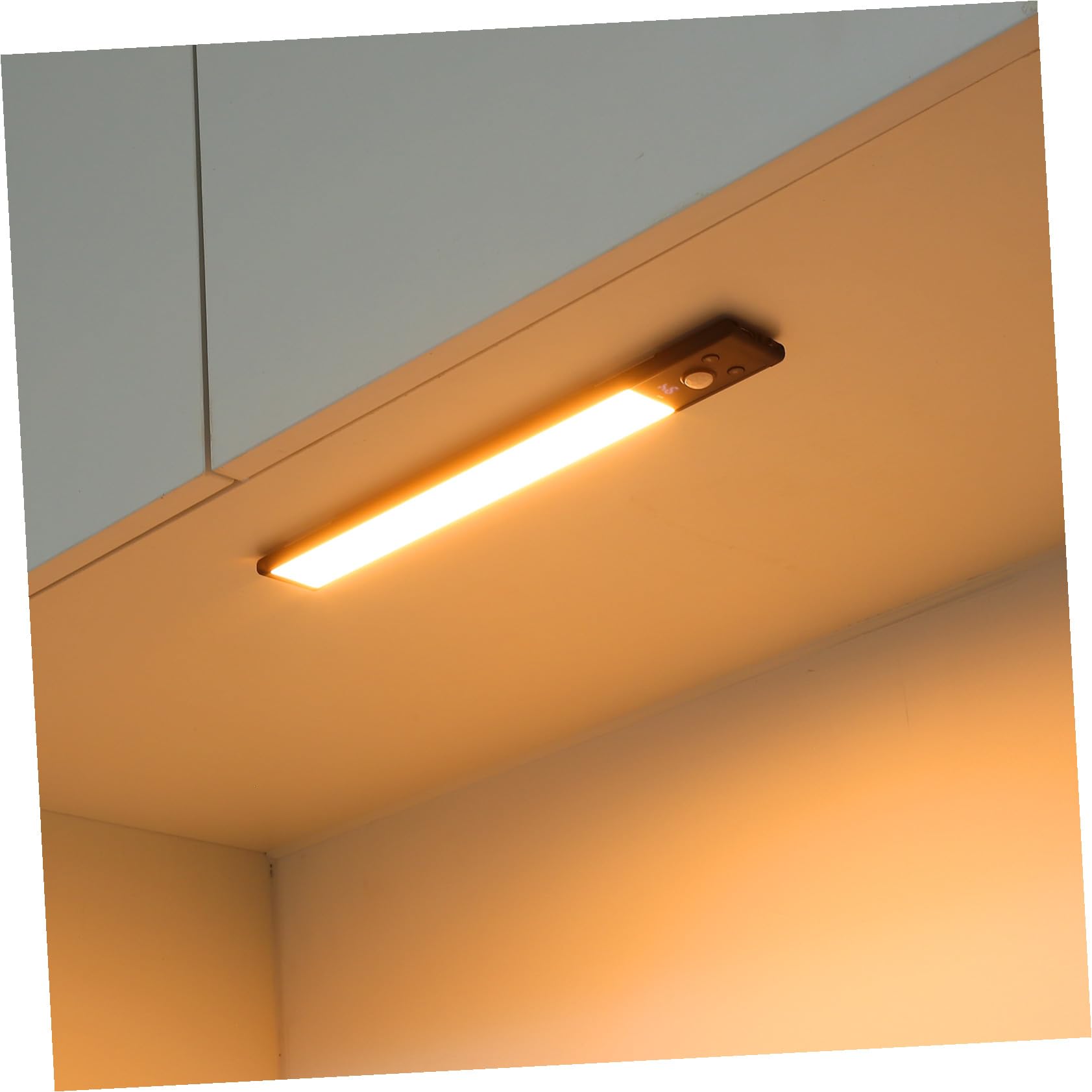 ifundom 4 Luces LED Negras Iluminación Amplia Sensor de Movimiento y Carga Rápida para Debajo del Gabinete Ideales para Cocina y Pasillos